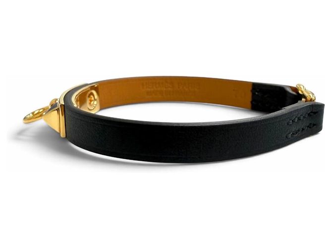 Hermès Bracciale charm Hermes Micro Rival in pelle Swift Nero - vista 3