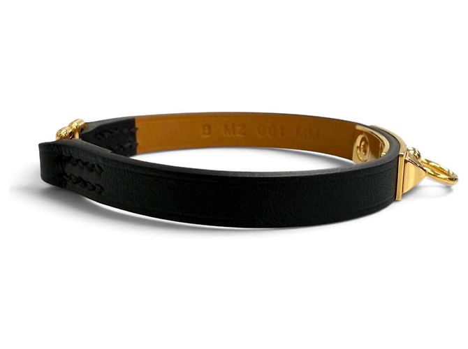 Hermès Bracciale charm Hermes Micro Rival in pelle Swift Nero - vista 4