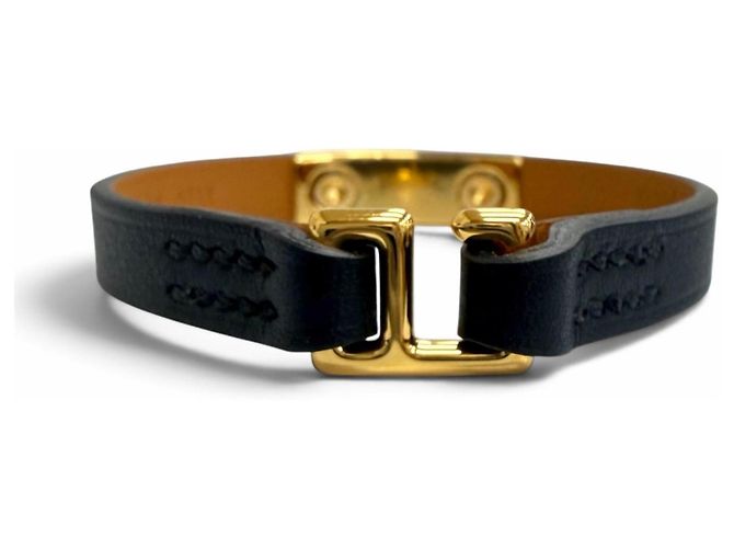 Hermès Bracciale charm Hermes Micro Rival in pelle Swift Nero - vista 5