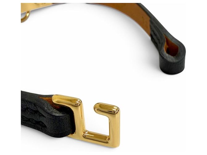 Hermès Bracciale charm Hermes Micro Rival in pelle Swift Nero - vista 7