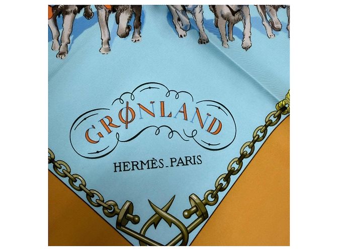 Hermès Hermes Carre 90 Groenland Seidentuch Gelb - Ansicht 7