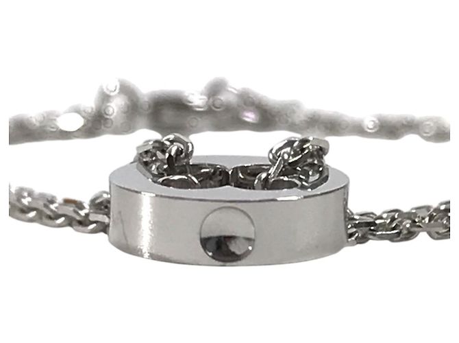 Pulseira de Berloques Louis Vuitton em Ouro Branco 18K Prata - vista 4