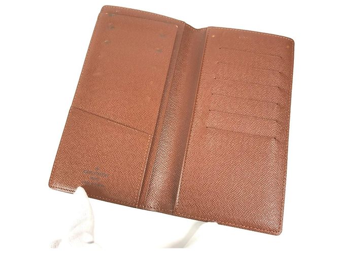 Portafoglio Long Bill Monogram Louis Vuitton Marrone - vista 9