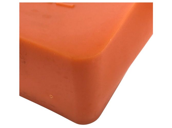 Chanel Strandtasche aus orangefarbenem Gummi - Ansicht 6