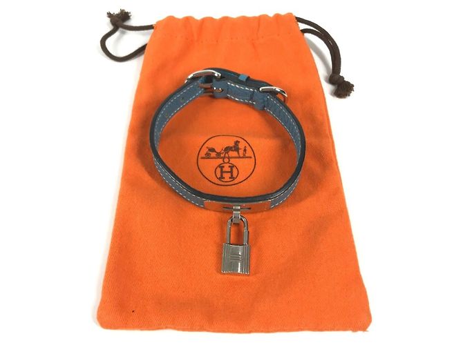 Hermès Collar para perros Hermes Kelly Plata Azul - vista 14