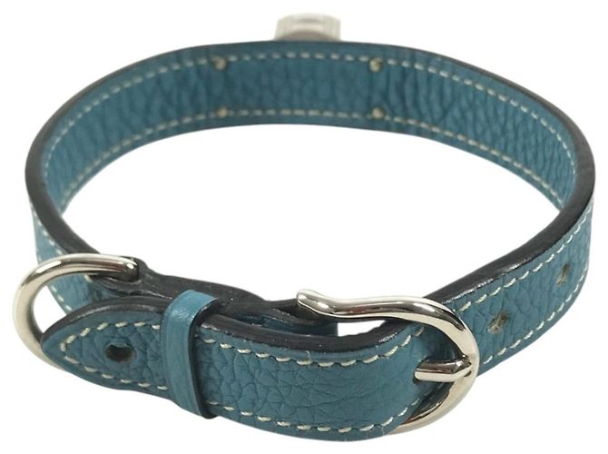 Hermès Collar para perros Hermes Kelly Plata Azul - vista 2