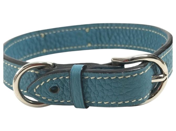 Hermès Collar para perros Hermes Kelly Plata Azul - vista 8