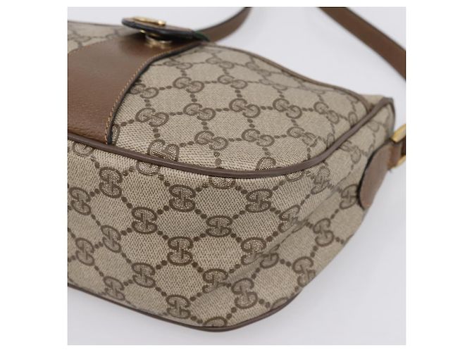 GUCCI GG Supreme Web Sherry Line Bag PVC Beige Gold 89 02 032 - vista 14