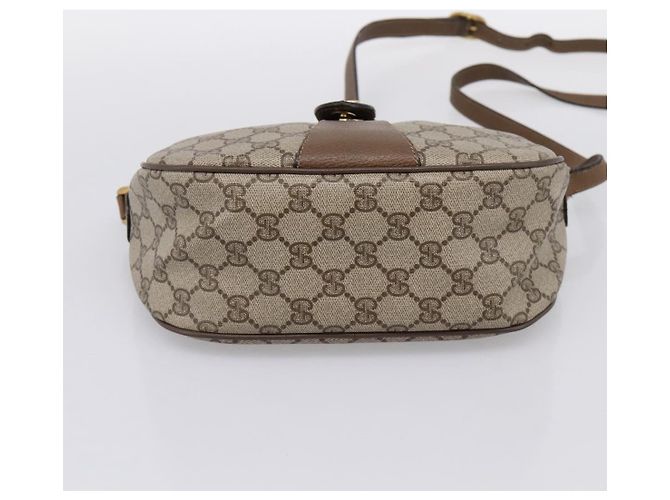GUCCI GG Supreme Web Sherry Line Bag PVC Beige Gold 89 02 032 - vista 5