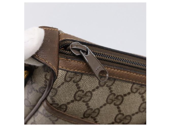 GUCCI GG Supreme Web Sherry Line Bag PVC Beige Gold 89 02 032 - vista 9