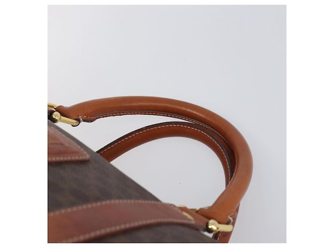 Céline CELINE Macadam Boston Bag PVC Leather Brown Gold Tone - vista 14