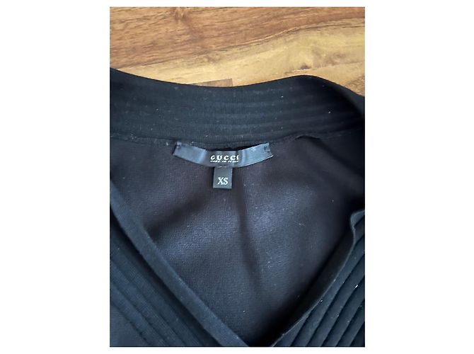 Gucci schwarzes ärmelloses Strickkleid mit Gürtel - Ansicht 6