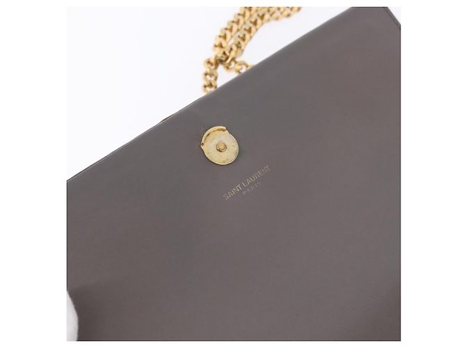 Autre Marque SAINT LAURENT Chain Kate Shoulder Bag Leather Gray Gold - view 19