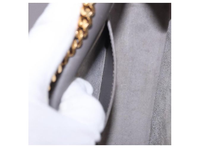 Autre Marque SAINT LAURENT Chain Kate Shoulder Bag Leather Gray Gold - view 23