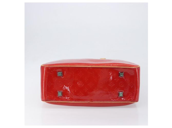 LOUIS VUITTON Monogram Vernis Sutton Hand Bag Red Rouge M91080 LV - vista 5