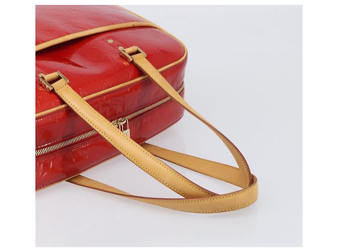 LOUIS VUITTON Monogram Vernis Sutton Hand Bag Red Rouge M91080 LV - vista 7
