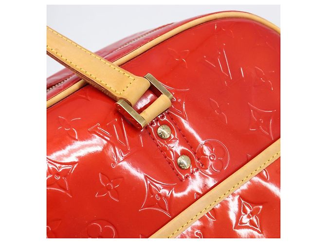 LOUIS VUITTON Monogram Vernis Sutton Hand Bag Red Rouge M91080 LV - vista 8