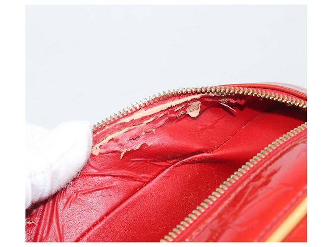 LOUIS VUITTON Monogram Vernis Sutton Hand Bag Red Rouge M91080 LV - vista 9