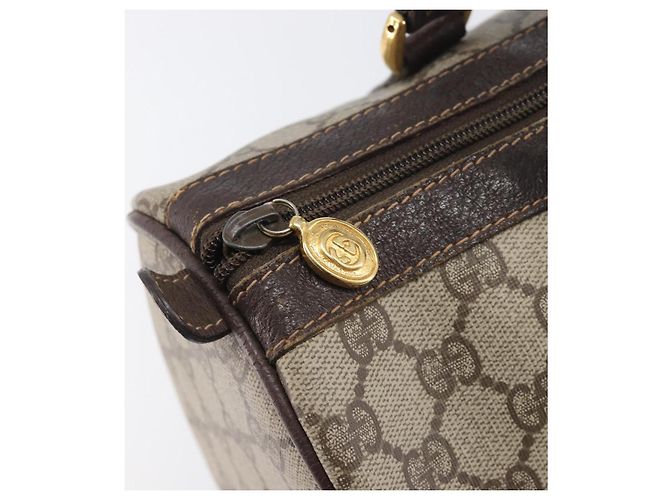GUCCI GG Supreme Web Sherry Line Hand Bag PVC Beige Gold 40 02 007 - vista 10