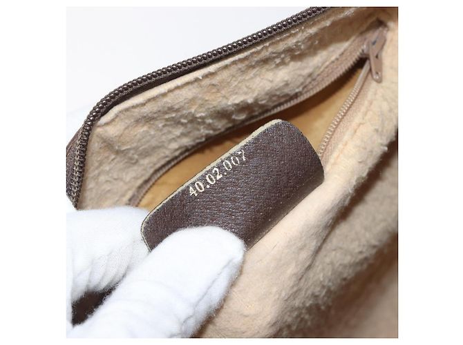 GUCCI GG Supreme Web Sherry Line Hand Bag PVC Beige Gold 40 02 007 - vista 12