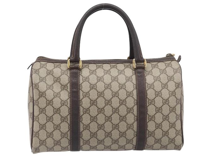 GUCCI GG Supreme Web Sherry Line Hand Bag PVC Beige Gold 40 02 007 - vista 2