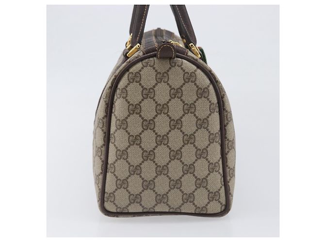 GUCCI GG Supreme Web Sherry Line Hand Bag PVC Beige Gold 40 02 007 - vista 3