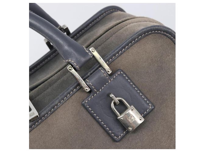 LOEWE Americana 28 Hand Bag Suede Gray Silver - vista 17
