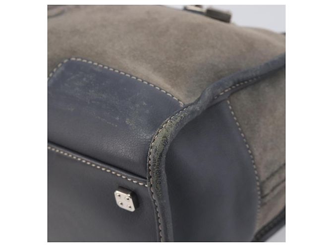 LOEWE Americana 28 Hand Bag Suede Gray Silver - vista 9