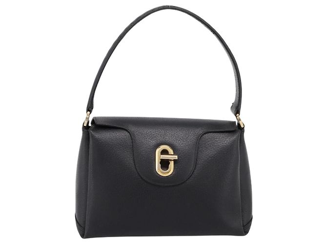 GUCCI Bolsa de mão em couro preto e dourado 000 406 1080 - vista 13