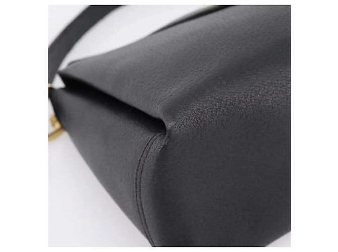 GUCCI Bolsa de mão em couro preto e dourado 000 406 1080 - vista 14
