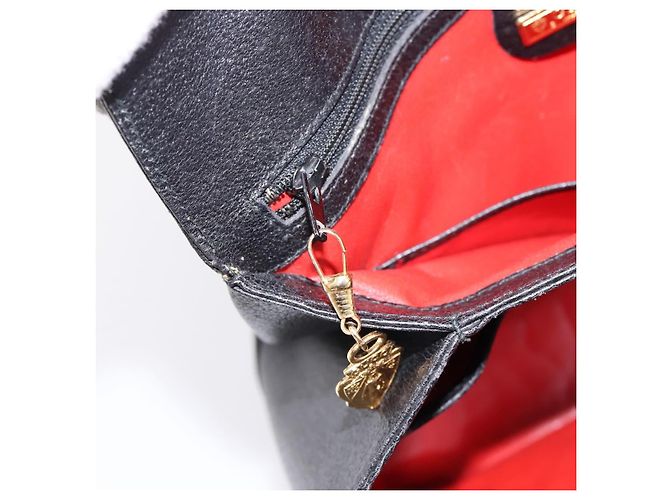 GUCCI Bolsa de mão em couro preto e dourado 000 406 1080 - vista 23