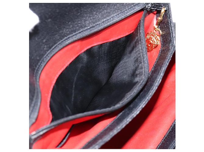 GUCCI Bolsa de mão em couro preto e dourado 000 406 1080 - vista 24