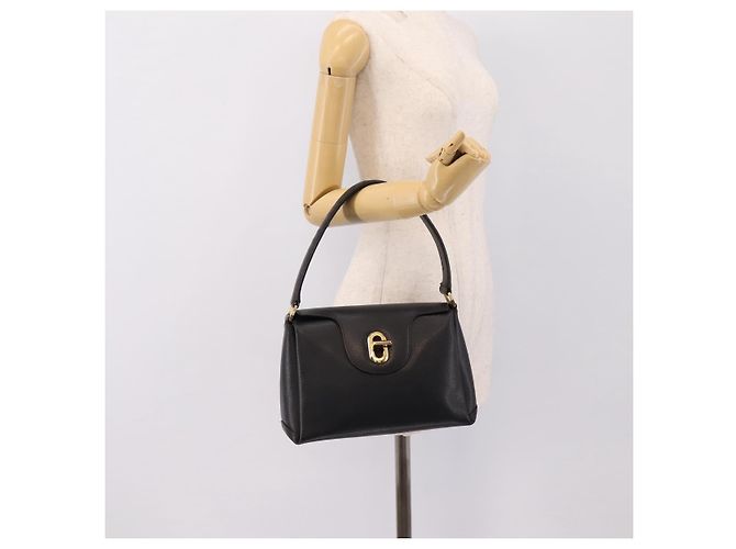 GUCCI Bolsa de mão em couro preto e dourado 000 406 1080 - vista 26