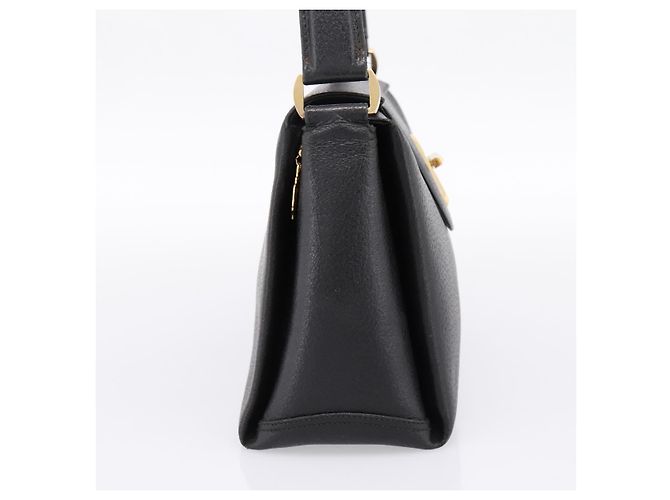 GUCCI Bolsa de mão em couro preto e dourado 000 406 1080 - vista 3