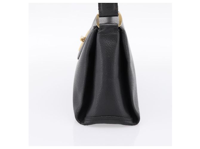 GUCCI Bolsa de mão em couro preto e dourado 000 406 1080 - vista 4