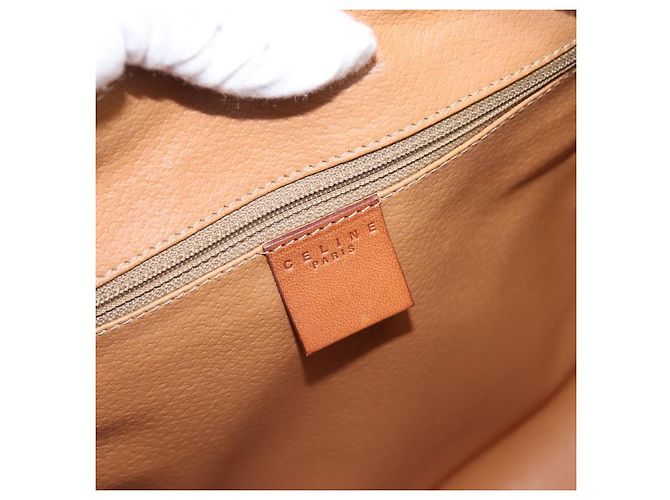 Céline CELINE Macadam Canvas Mini Boston Bag PVC Leder Braun Gold - Ansicht 18