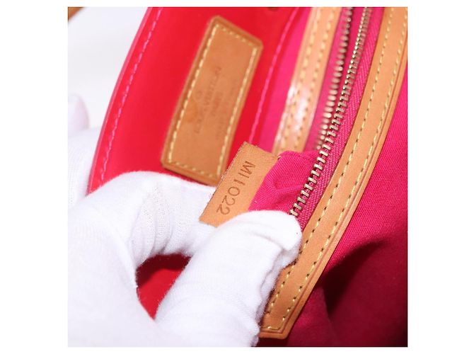 LOUIS VUITTON Monogram Vernis Reade PM Hand Bag Fuchsia Pink M91221 - vista 12