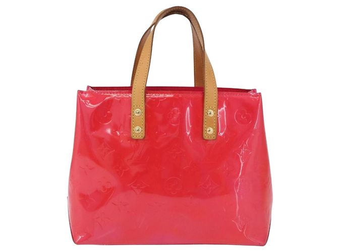 LOUIS VUITTON Monogram Vernis Reade PM Hand Bag Fuchsia Pink M91221 - vista 13
