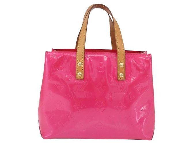 LOUIS VUITTON Monogram Vernis Reade PM Hand Bag Fuchsia Pink M91221 - vista 2