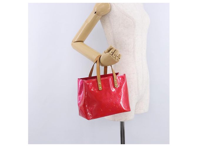 LOUIS VUITTON Monogram Vernis Reade PM Hand Bag Fuchsia Pink M91221 - vista 25