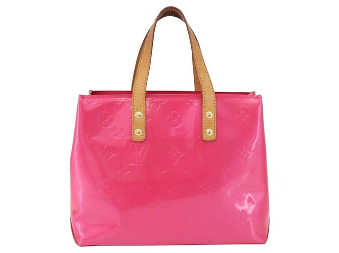LOUIS VUITTON Monogram Vernis Reade PM Hand Bag Fuchsia Pink M91221 - vista 13