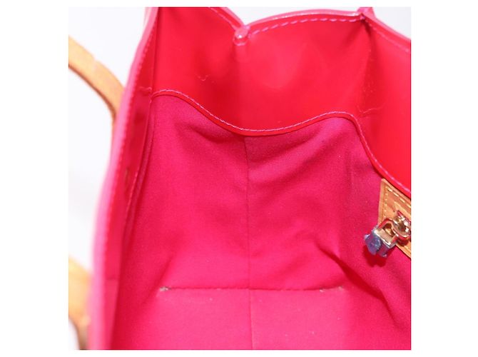 LOUIS VUITTON Monogram Vernis Reade PM Hand Bag Fuchsia Pink M91221 - vista 21
