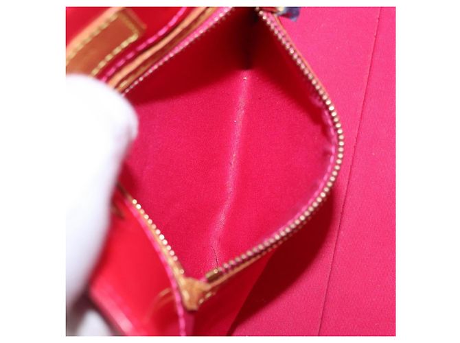 LOUIS VUITTON Monogram Vernis Reade PM Hand Bag Fuchsia Pink M91221 - vista 23