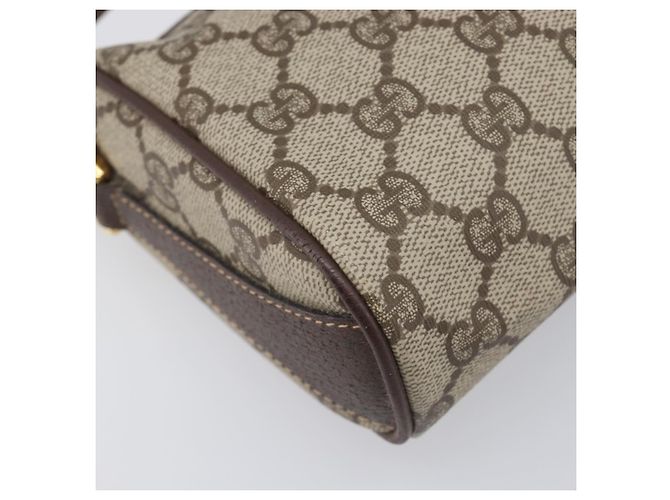 GUCCI GG Supreme Web Sherry Line Bag PVC Beige Gold 89 02 018 - vista 14