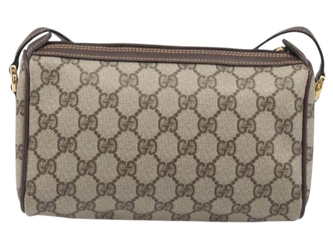 GUCCI GG Supreme Web Sherry Line Bag PVC Beige Gold 89 02 018 - vista 2