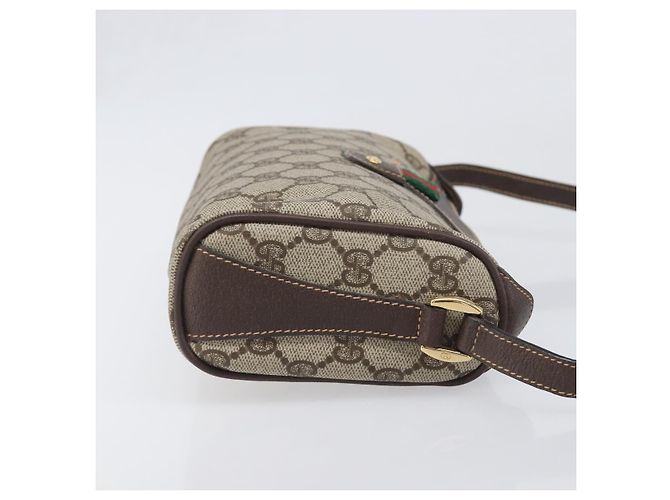 GUCCI GG Supreme Web Sherry Line Bag PVC Beige Gold 89 02 018 - vista 3