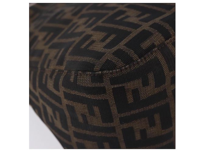 FENDI Zucca Canvas Mamma Baguette Shoulder Bag Black Brown - vista 16