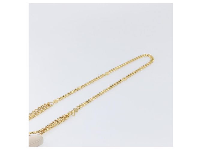 Tiffany & Co TIFFANY&Co. Chain Shoulder Bag Leather Beige Gold Tone - vista 14