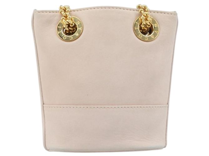 Tiffany & Co TIFFANY&Co. Chain Shoulder Bag Leather Beige Gold Tone - vista 2