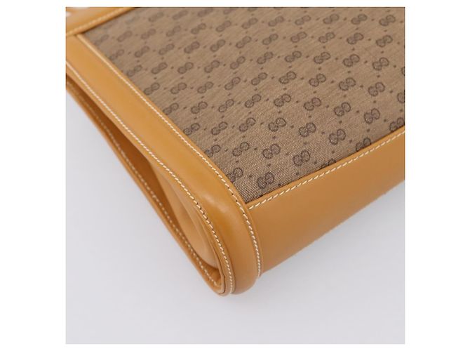 GUCCI Micro GG Canvas Shoulder Bag PVC Beige Gold Tone 004 113 0364 - vista 16